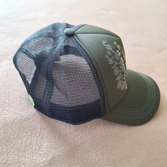 Free People Movement Trail Runner Trucker Hat Cap Snapback Olive Green Retro NWT